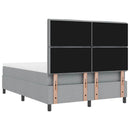 vidaXL Boxrugós ágy fejtámlával Világosszürke 160 x 200 cm szövet