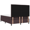 vidaXL Boxrugós ágy fejtámlával Sötét Barna 160 x 200 cm szövet