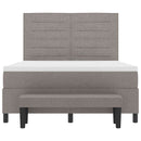 vidaXL Boxrugós ágy fejtámlával Tópszínű 160 x 200 cm szövet