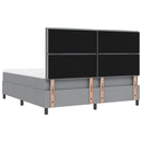 vidaXL Boxrugós ágy fejtámlával Világosszürke 180 x 200 cm szövet