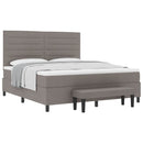 vidaXL Boxrugós ágy fejtámlával Tópszínű 180 x 200 cm szövet