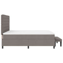 vidaXL Boxrugós ágy fejtámlával Tópszínű 180 x 200 cm szövet