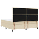 vidaXL Boxrugós ágy párnával fejtámlával Krém 180 x 200 cm szövet