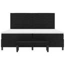 vidaXL Boxrugós ágy matracmal fejtámlával Fekete 200 x 200 cm szövet