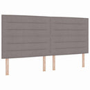 vidaXL Boxrugós ágy fejtámlával Tópszínű 200 x 200 cm szövet
