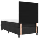 vidaXL Boxrugós ágy fejtámlával Fekete 80 x 200 cm szövet