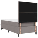 vidaXL Boxrugós ágy fejtámlával Tópszínű 80 x 200 cm szövet