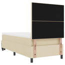 vidaXL Boxrugós ágy fejtámlával Krém 80 x 200 cm szövet