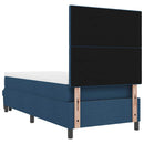 vidaXL Boxrugós ágy fejtámlával Kék 90 x 200 cm szövet