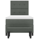 vidaXL Boxrugós ágy matracmal Sötétszürke 100 x 200 cm szövet