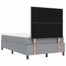 vidaXL Boxrugós ágy fejtámlával Világosszürke 120 x 190 cm szövet