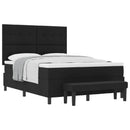 vidaXL Boxrugós ágy matracmal fejtámlával Fekete 140 x 190 cm szövet