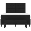 vidaXL Boxrugós ágy matracmal fejtámlával Fekete 140 x 190 cm szövet