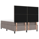 vidaXL Boxrugós ágy fejtámlával Tópszínű 140 x 200 cm szövet
