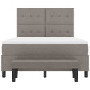 vidaXL Boxrugós ágy fejtámlával Tópszínű 140 x 200 cm szövet