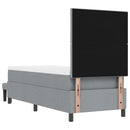 vidaXL Boxrugós ágy fejtámlával Világosszürke 80 x 200 cm szövet