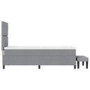 vidaXL Boxrugós ágy fejtámlával Világosszürke 80 x 200 cm szövet