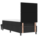 vidaXL Boxrugós ágy fejtámlával Fekete 80 x 200 cm szövet
