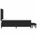 vidaXL Boxrugós ágy fejtámlával Fekete 80 x 200 cm szövet