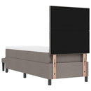 vidaXL Boxrugós ágy fejtámlával Tópszínű 80 x 200 cm szövet
