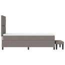 vidaXL Boxrugós ágy fejtámlával Tópszínű 80 x 200 cm szövet