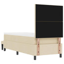 vidaXL Boxrugós ágy matracmal Krém 80 x 200 cm szövet & Faanyag