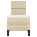 vidaXL Boxrugós ágy matracmal Krém 80 x 200 cm szövet & Faanyag