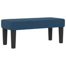 vidaXL Boxrugós ágy fejtámlával Kék 80 x 200 cm szövet