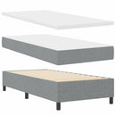 vidaXL Boxrugós ágy fejtámlával Világosszürke 90 x 190 cm szövet