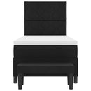 vidaXL Boxrugós ágy matracmal fejtámlával Fekete 100 x 200 cm szövet