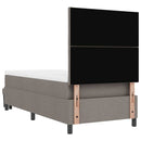 vidaXL Boxrugós ágy fejtámlával Tópszínű 100 x 200 cm szövet