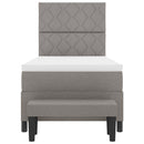 vidaXL Boxrugós ágy matracmal Tópszínű 100 x 200 cm szövet & Faanyag