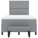 vidaXL Boxrugós ágy Világosszürke 120 x 190 cm szövet & Faanyag