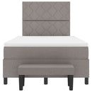 vidaXL Boxrugós ágy matracmal Tópszínű 120 x 190 cm szövet & Faanyag