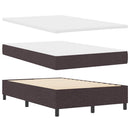 vidaXL Boxrugós ágy fejtámlával Sötét Barna 120 x 200 cm szövet