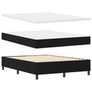 vidaXL Boxrugós ágy fejtámlával Fekete 140 x 190 cm szövet
