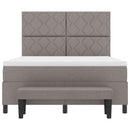vidaXL Boxrugós ágy fejtámlával Tópszínű 140 x 190 cm szövet