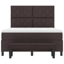 vidaXL Boxrugós ágy fejtámlával Sötét Barna 160 x 200 cm szövet