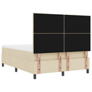 vidaXL Boxrugós ágy fejtámlával Krém 160 x 200 cm szövet