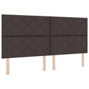 vidaXL Boxrugós ágy matracmal Sötét Barna 200 x 200 cm szövet
