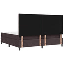 vidaXL Boxrugós ágy matracmal Sötét Barna 200 x 200 cm szövet