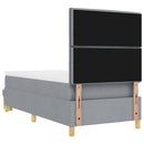 vidaXL Boxrugós ágy fejtámlával Világosszürke 200 x 80 cm szövet