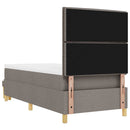 vidaXL Boxrugós ágy fejtámlával Tópszínű 200 x 90 cm szövet