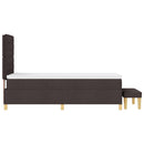 vidaXL Boxrugós ágy fejtámlával Sötét Barna 200 x 90 cm szövet