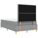 vidaXL Boxrugós ágy fejtámlával Világosszürke 190 x 120 cm szövet