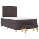 vidaXL Boxrugós ágy fejtámlával sötétbarna 190 x 120 cm szövet