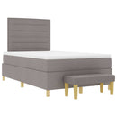 vidaXL Boxrugós ágy fejtámlával Tópszínű 190 x 120 cm szövet