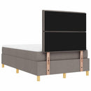 vidaXL Boxrugós ágy fejtámlával Tópszínű 190 x 120 cm szövet