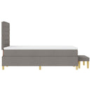 vidaXL Boxrugós ágy fejtámlával Tópszínű 190 x 120 cm szövet