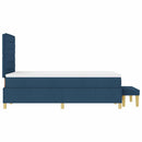 vidaXL Boxrugós ágy párnával fejtámlával Kék 190 x 120 cm szövet